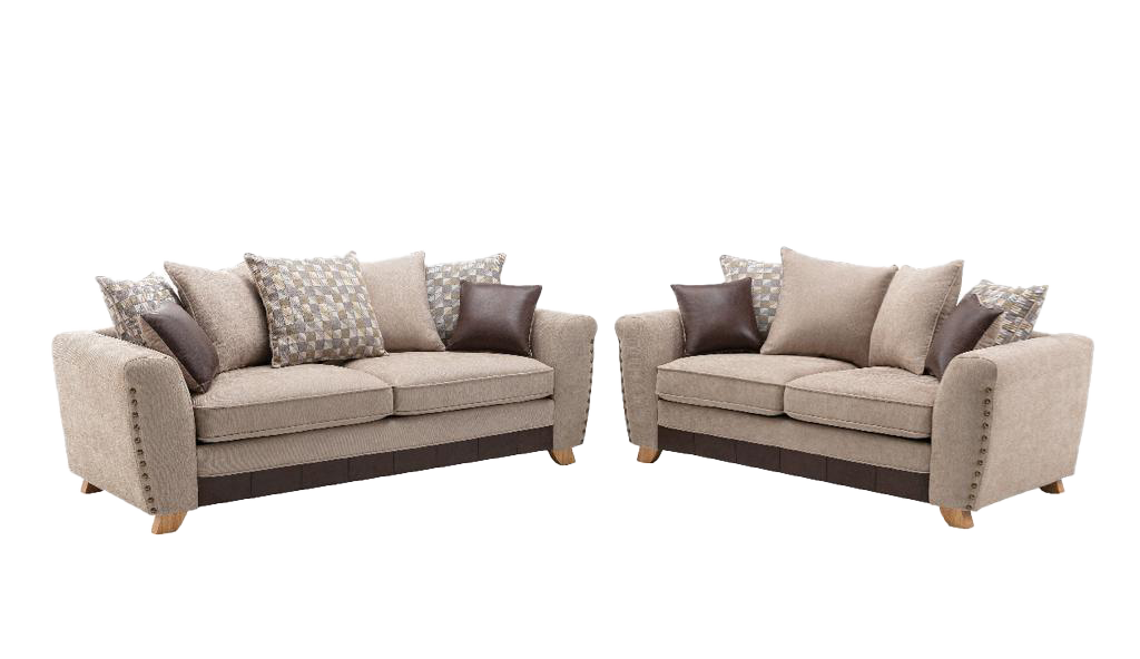 Bombay Fabric Sofa + Love Set
