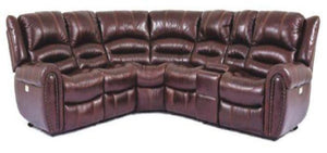 Beretta Genuine Leather Power Sectional - Richicollection Furniture Warehouse