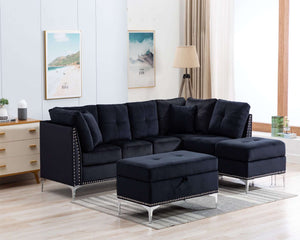 Jessica Sectional With Storage Ottoman