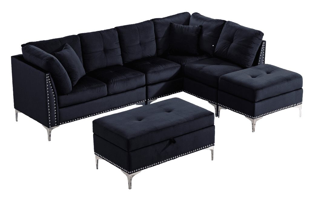 Jessica Sectional With Storage Ottoman